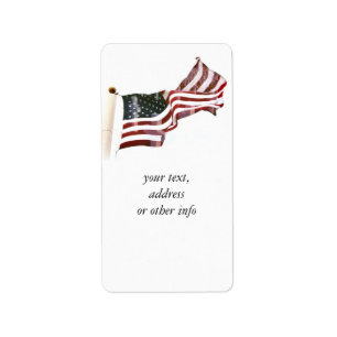 Kor inom Old glory - minnesdag Adressetikett