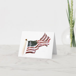 Kor inom Old glory - minnesdag Kort