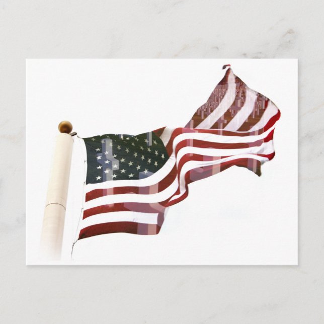 Kor inom Old glory - minnesdag Vykort (Framsida)