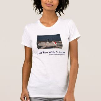 Kör inte med sax tee shirt