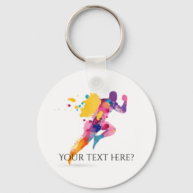 Kör Joggning Fitness Nyckelring (Framsida)