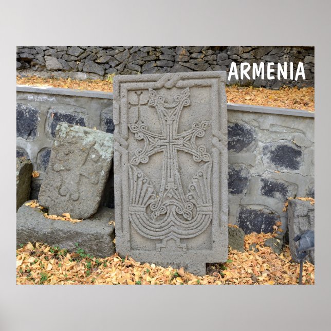 Kor (khachkars) i Armenien Poster (Framsidan)