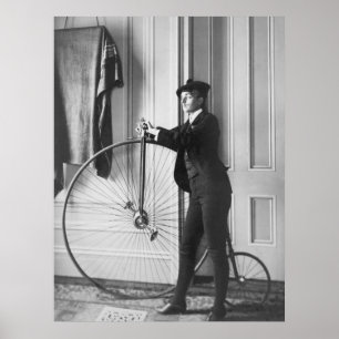 Kor-Klädd cyklist, 1890s Poster