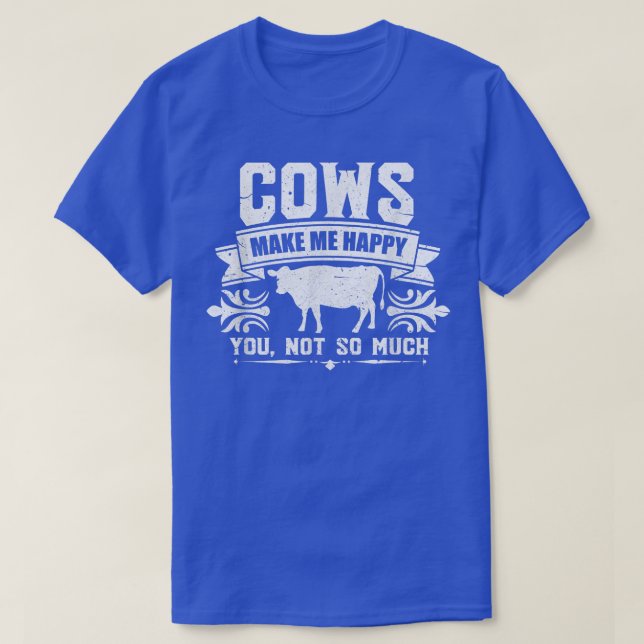 Kor Kow Älskare Cow Owner Farmer Disted T Shirt (Design framsida)