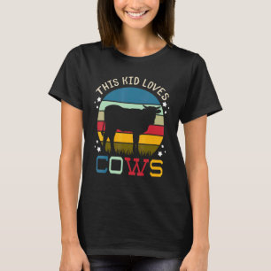 Kor Kreatur Gård Boskap Holstein Friesian Flicka V T Shirt
