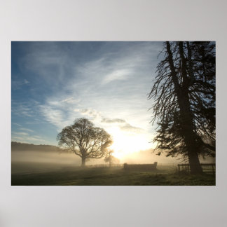 Kor-land vid gryningen poster