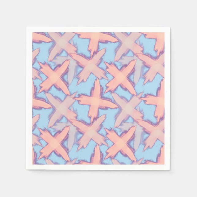 Kor lappverk på blå. pappersservett (Framsidan)