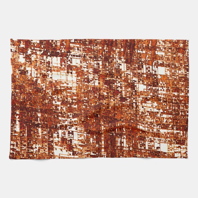 Kor linjer och rostfritt kvadratiskt träsk kökshandduk (Horisontell)