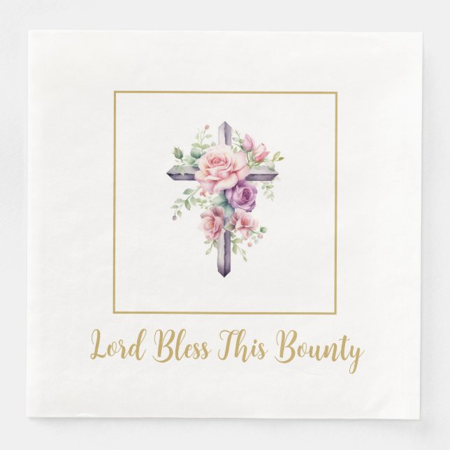 Kor Lord Bless Pappra Napkins Pappersservett (Framsida)