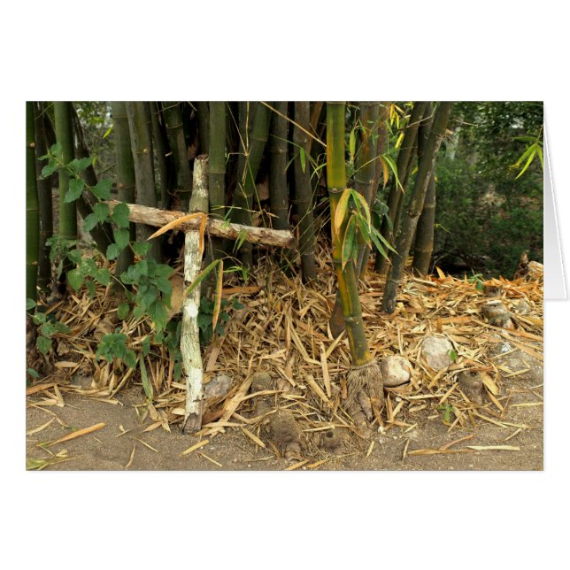 kor lutande på bamboo hälsningskort (Framsidan Horizontal)