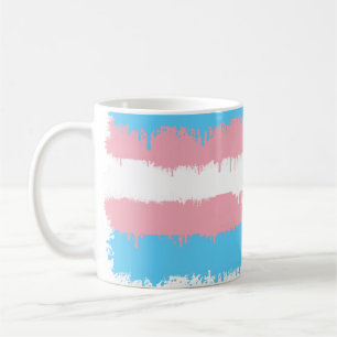 Kör målarfärg med Trans-pride-flagga Kaffemugg