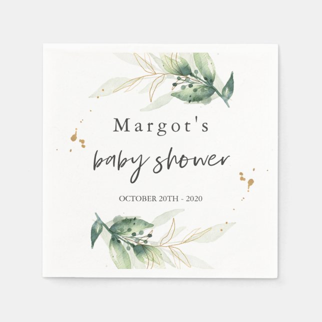 Kör med babyvisningsgrej och Guld Pappersservett (Framsidan)