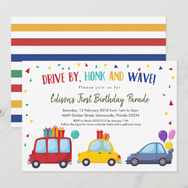 Kör med Barn Parad Inbjudningar (Fram/baksida)