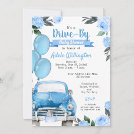 Kör med bilskuret Rustic Baby Shower Inbjudningar
