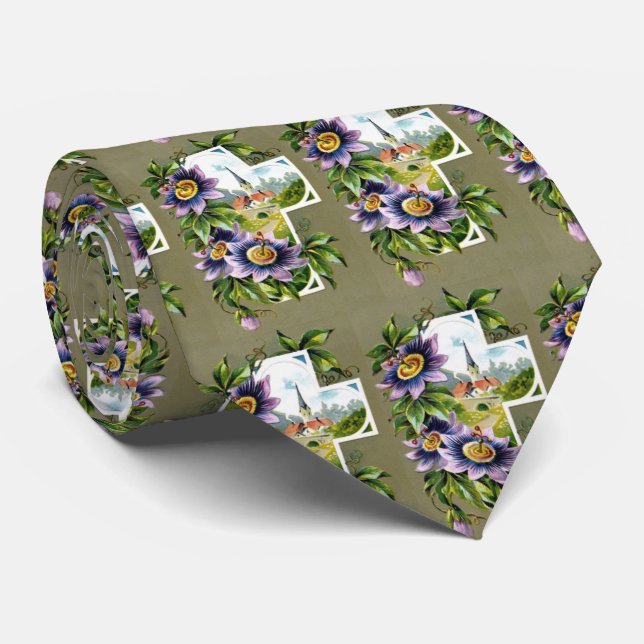 Kor med Clematisblommor Slips (Rullad)
