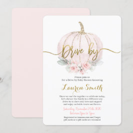 Kör med fallande flicka för babyskor inbjudningar