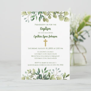 Kor med inbjudan till Greklands baptism