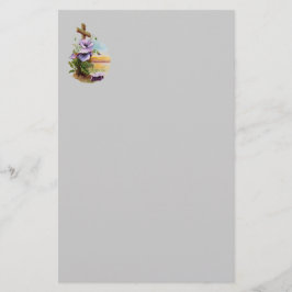 Kor med Lila blommor Brevpapper