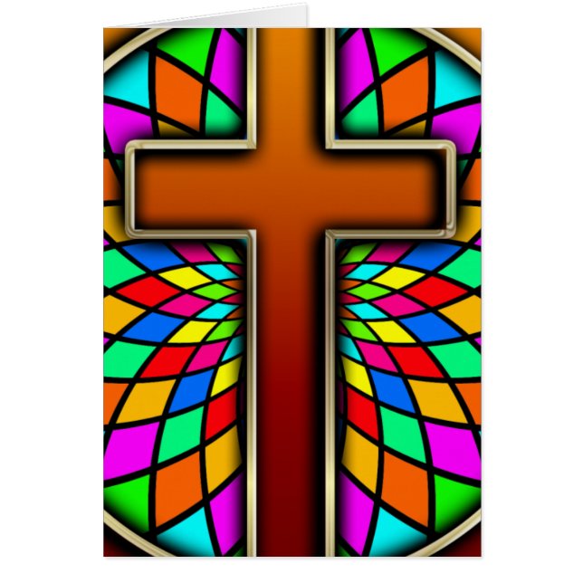 KOR MED MÅLAT GLASS HÄLSNINGSKORT (Framsidan)