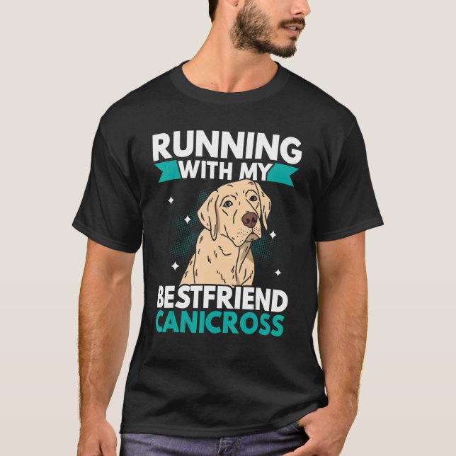 Kör med min Bestkompis Canicross-Springer Hund T Shirt (Framsida)
