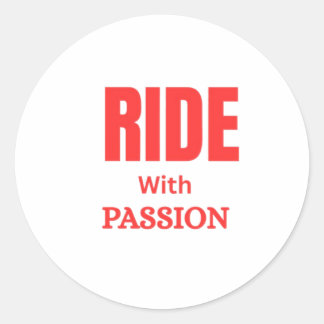 Kör Med Passion – Inspirerande Motorcykeltypografi Runt Klistermärke