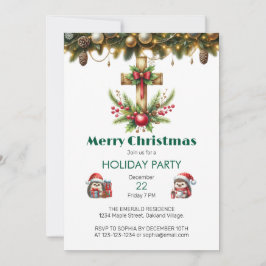 Kor med Red Bow-jul Inbjudningar