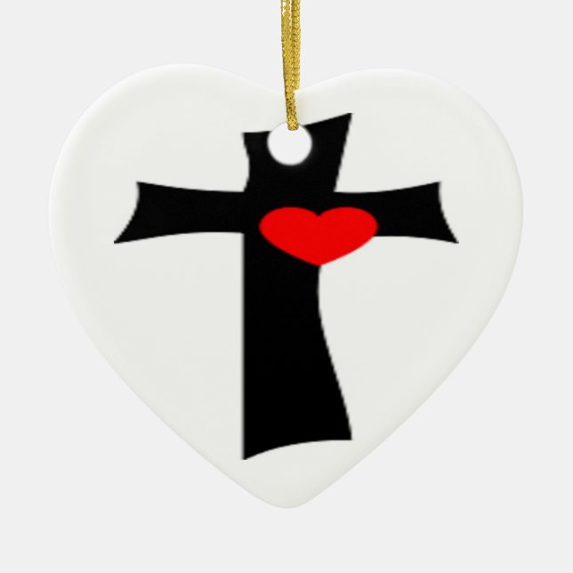 KOR MED RED HEART JULGRANSPRYDNAD KERAMIK (Framsidan)