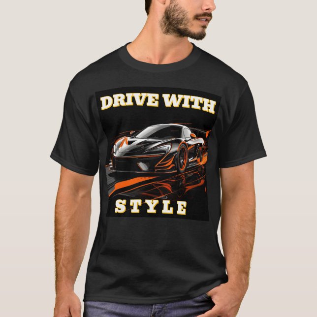🏎️ Kör med stil Racingbil Hastighets Rörelsediagr T Shirt (Framsida)