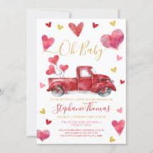 Kör med Valentine Baby Shower med Hearts