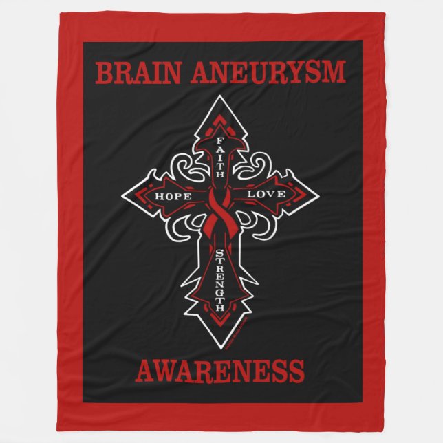 Kor/Medvetenhet.. Brain Aneurysm Fleecefilt (Framsidan)