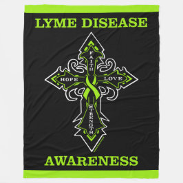 Kor/Medvetenhet.. Lyme-sjukdom Fleecefilt