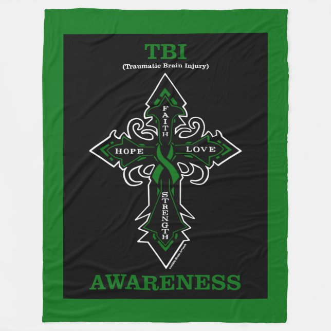 Kor/Medvetenhet.. TBI Fleece Blanket (Framsidan)