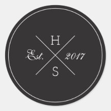 Kor Monogram Round Sticker