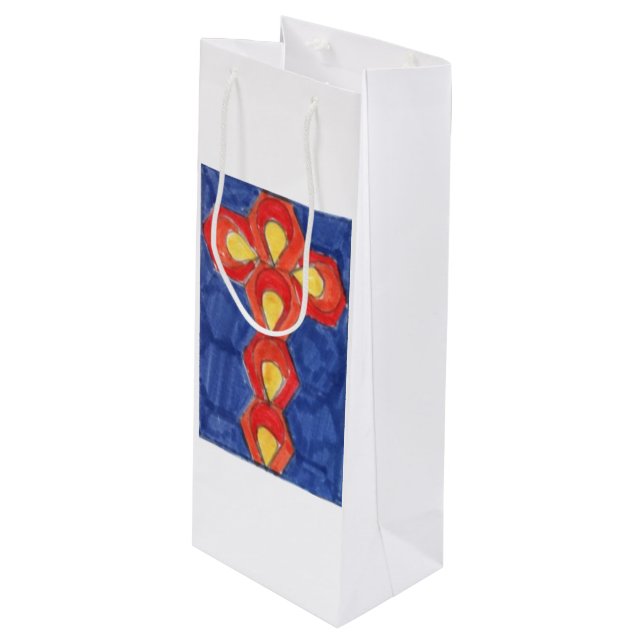 Kor Motif Vin Gift Bag (Framsidan Vinklad)