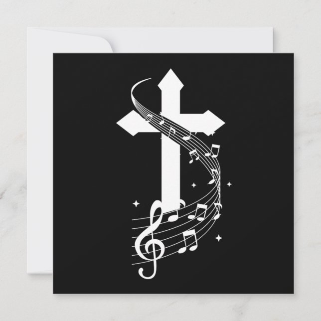 Kor Musik noter Musician Singer Singing Gift Inbjudningar (Framsida)