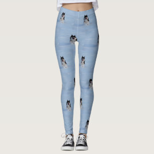 Kör något liknande vinden, hund älskare damaske leggings