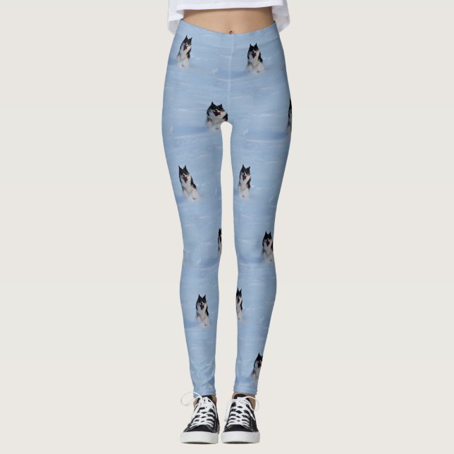 Kör något liknande vinden, hund älskare damasker leggings (Framsida)