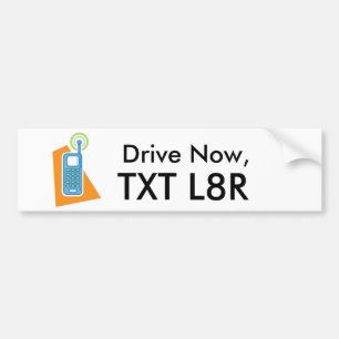 Kör nu, mer sistnämnd text bildekal