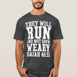 Kör och att inte växa uttröttadt kristet tee shirt