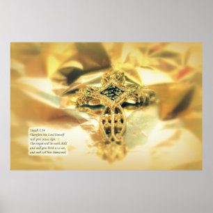 Kor och bibelcitat - kristendomen poster