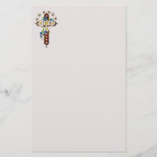Kor och blommor brevpapper