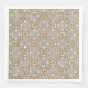 Kor och Circles Grått Guld Geometric Mönster Pappersservett