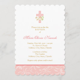 Kor och Dove| Baptismbjudan till korallflickor Inbjudningar