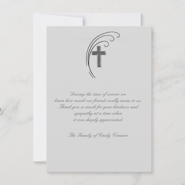 Kor och Fern - Bereavement Tack Notecard Anteckningskort (Framsida)