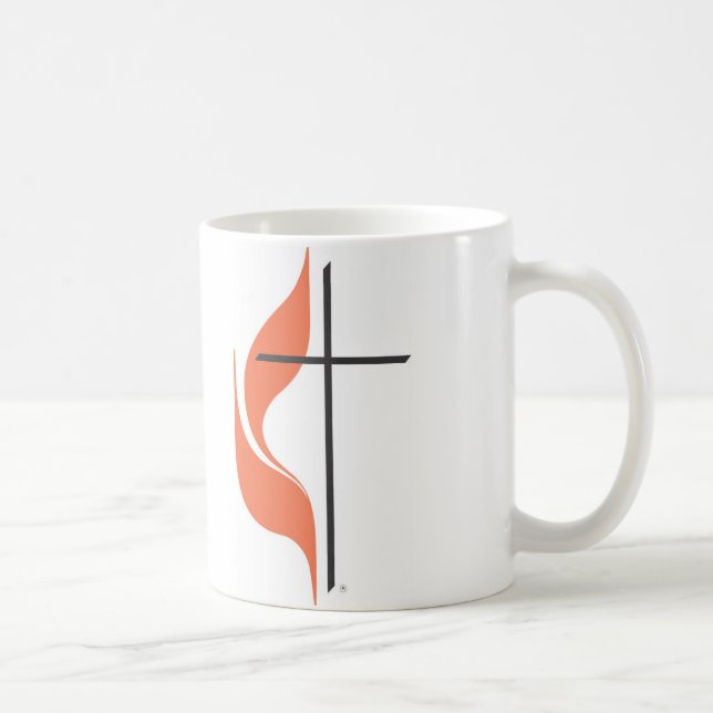 Kor och flammar, ClearwaterUnited MethodistChurch Kaffemugg (Höger)
