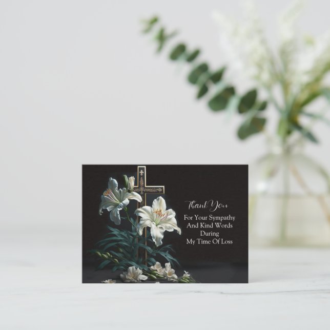 Kor och Flower Elegance Tack Anteckningskort (Stående Fram)