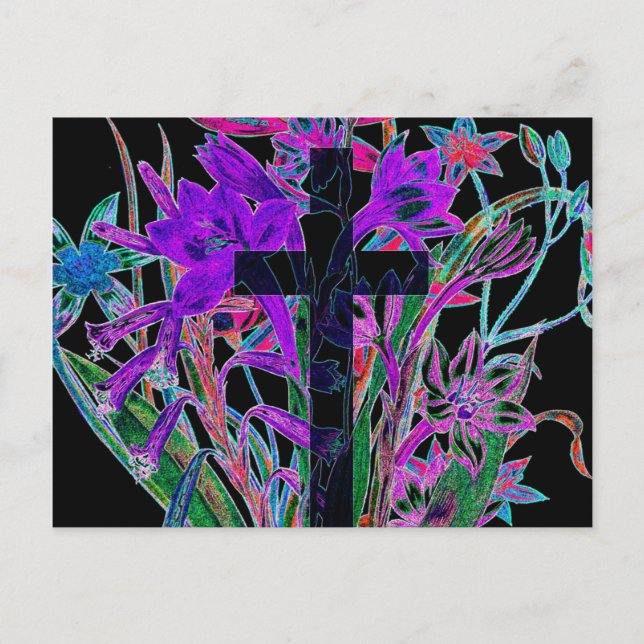 Kor och Flowers av Amelia Carrie Vykort (Framsida)