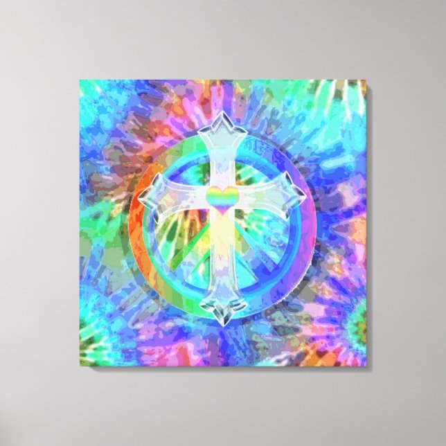 Kor och Fredstecken Canvastryck (Framsida)