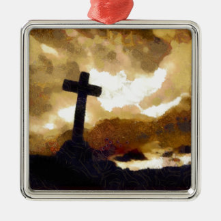 Kor och himmel julgransprydnad metall