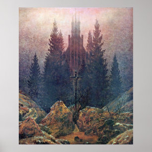 Kor och katedral Caspar David Friedrich Poster